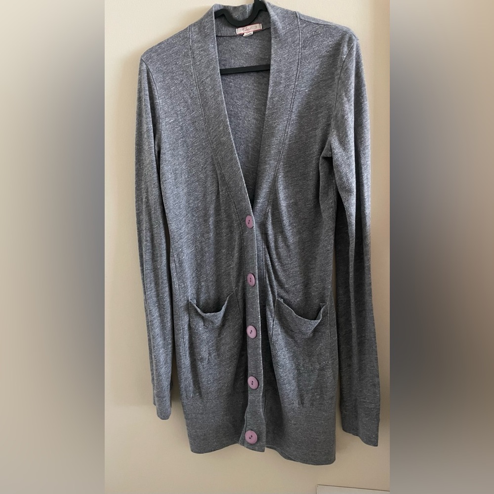 Lux Button Down Long Cardigan